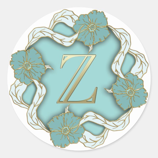 monogram initial Z stickers (Front)