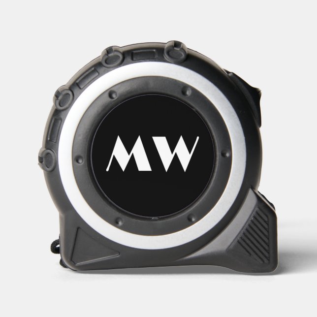 Monogram Initials Black Construction Handyman 1 (Front)