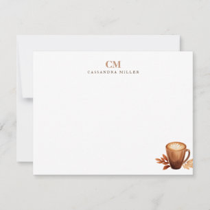 Monogram Initials Coffee Lover Card