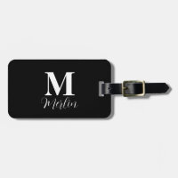 Monogram Initials Custom Name Black White 2023