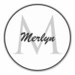 Monogram Initials Custom Name Black White Elegant<br><div class="desc">Printed with monogram initial and name (which you can edit,  change and personalise) in unique black and white background. Design available in all sizes,  just choose the right size that you need.</div>