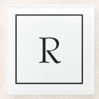 Monogram Initials Custom Name Black White Trendy