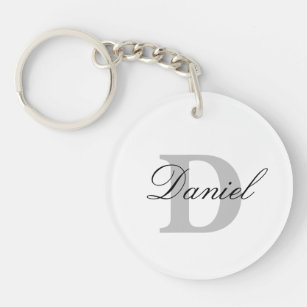 Monogram Initials Custom Name Father's Day Gift Key Ring