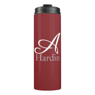 Monogram Initials Last Name Thermal Tumbler