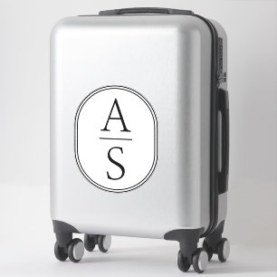 Monogram Initials Modern Simple Luggage