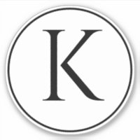 Monogram Initials Name Black White Simple Minimal