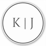 Monogram Initials Name Elegant Minimal Wedding<br><div class="desc">Printed with monogram initials for couples great for weddings,  engagements,  anniversay etc (which you can edit,  change and personalise) in simple,  elegant design! Available in all sizes,  just choose the right size that you need.</div>