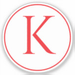 Monogram Initials Name Red Bold Letter Alphabet<br><div class="desc">Printed with monogram initial (which you can edit,  change and personalise) in red and white background. Design available in all sizes,  just choose the right size that you need.</div>