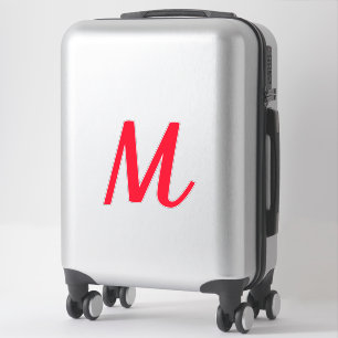 Monogram Initials Name Red Stylish Custom Name