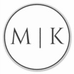 Monogram Initials Name Simple Minimal Wedding<br><div class="desc">Printed with monogram initials (which you can edit,  change and personalise) in unique black and white background. Design available in all sizes,  just choose the right size that you need.</div>