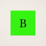 Monogram Initials Neon Green Bright Colourful Cool<br><div class="desc">Designed with monogram text template initial template which you can edit and customise in bright and colourful neon green colour background. You may change the background colour if you wish.</div>