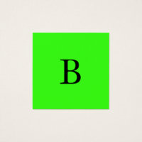 Monogram Initials Neon Green Bright Colourful Cool