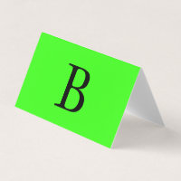 Monogram Initials Neon Green Bright Colourful Cool