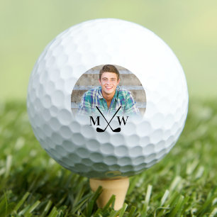 Monogram Initials Photo Golf Balls