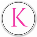 Monogram Initials Pink Black White Simple Minimal<br><div class="desc">Printed with monogram initial (which you can edit,  change and personalise) in pink,  black and white background. Design available in all sizes,  just choose the right size that you need.</div>