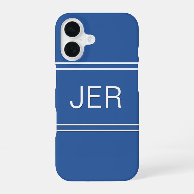 Monogram Initials Royal Blue Case Mate (Back)