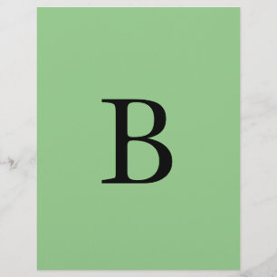 Monogram Initials Sage Green Colourful Custom Name Custom Letterhead