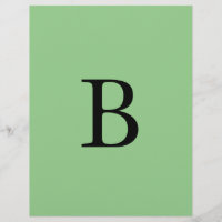Monogram Initials Sage Green Colourful Custom Name