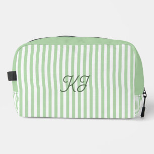 Monogram Initials Striped Custom Dopp Kit