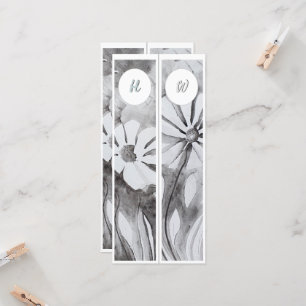 Monogram Initials Whimsical Two Bookmarks