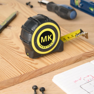 Monogram Initials Yellow Black Handyman Business  1