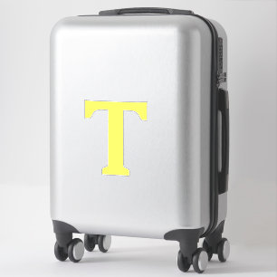 Monogram Initials Yellow Bold Custom Name Trendy
