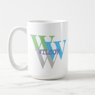 MONOGRAM INTIAL NAME COFFEE MUG