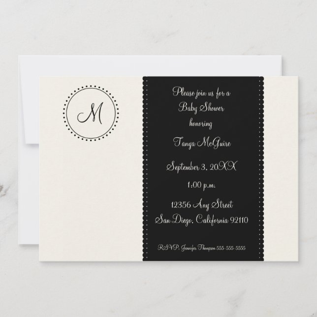 Monogram Invitation (black) (Front)