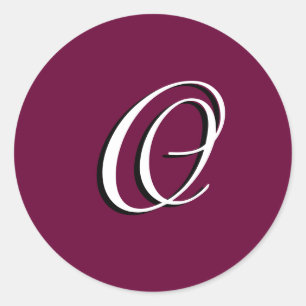 Monogram Invitation Seal "O" Customisable Wine