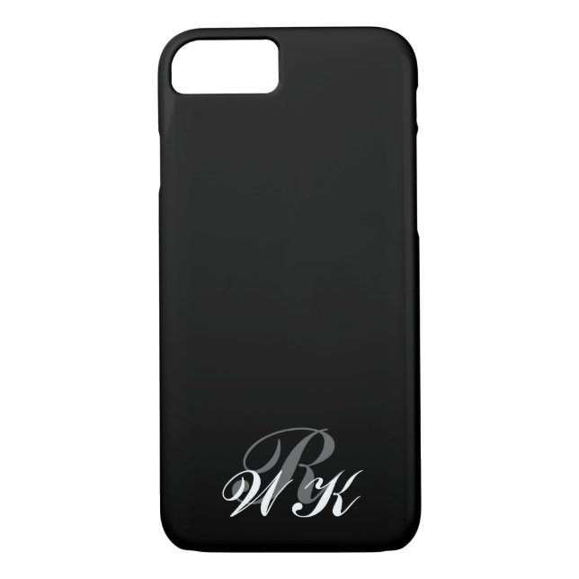Monogram iPhone 7 Case in black (Back)