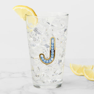 Monogram J - 16 oz Glass