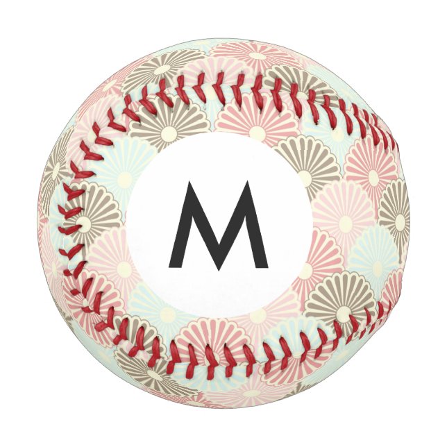 Monogram Japanese vintage pattern Baseball (Front Left)