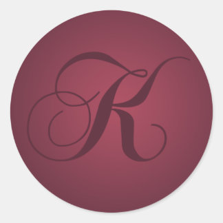 Monogram K Envelope Seals