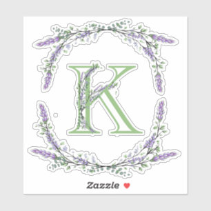 Monogram K Lavender Eucalyptus