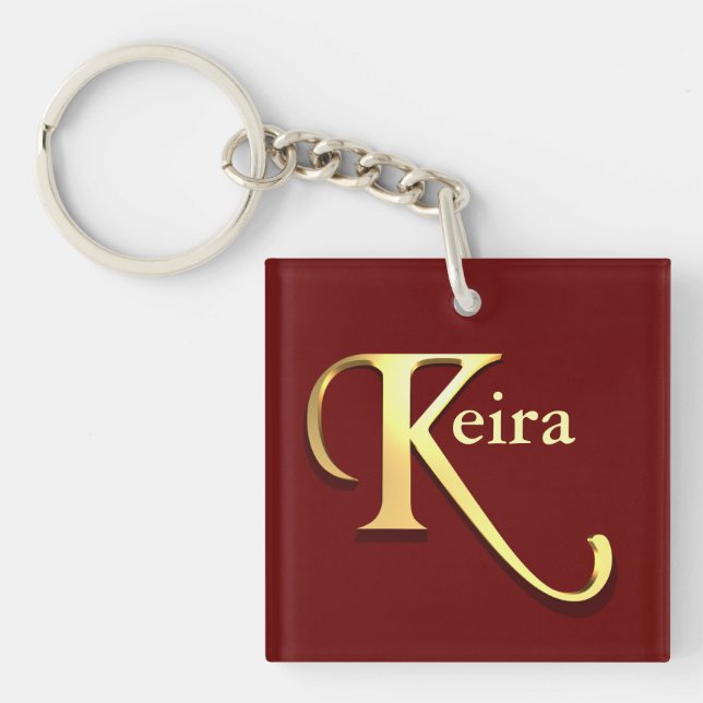 Monogram K Name Personalised Key Ring (Front)