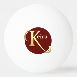 Monogram K Name Personalised Ping Pong Ball
