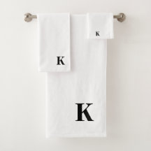 Monogram K On White 