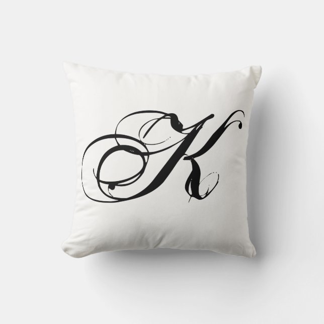 Monogram K Pillow (Front)