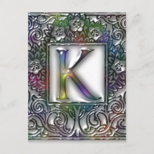 Monogram K Postcard