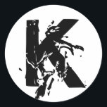 Monogram K Wedding Seal Sticker<br><div class="desc">Monogram Gifts have a huge selection of customizeable USPS postage stamps,  envelope seal stickers,  greeting cards,  tshirts,  hats,  buttons,  magnets and so much more. These monograms are great for mailing wedding invitations,  Anniversary Party invitations,  graduation announcements,  and suprise birthday parties just to name a few.</div>