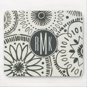 Monogram Kami Abstract Pattern Mouse Pad
