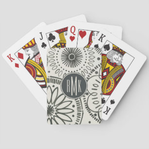 Monogram   Kami Abstract Pattern Playing Cards