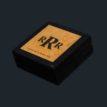 Monogram Keepsake Box Custom Made For Him<br><div class="desc">Monogram Keepsake Box Custom Made For Him. Give him a gift to remember. Simply add his initials, his name, and the date. This is truly a memorable gift for birthdays, anniversaries, holiday gifts, and more. This design is in a masculine faux tanned leather background created by a certified Venetian Plaster...</div>