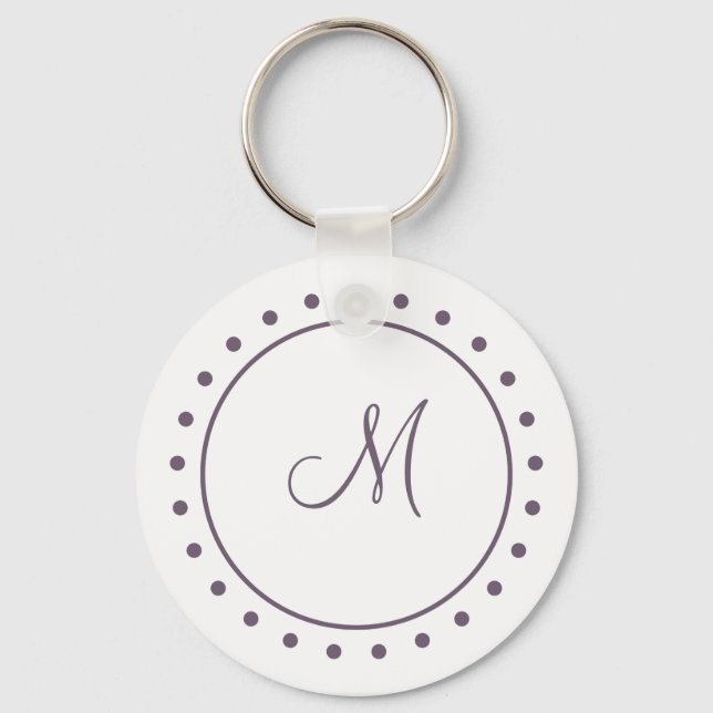 Monogram Key Chain (plum) (Front)
