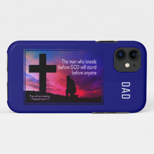 Monogram KNEELS BEFORE GOD Christian Case-Mate iPhone Case