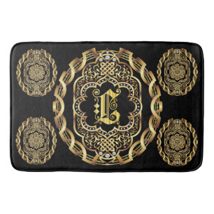 Monogram L Bath Mats Customise Change Back Colour