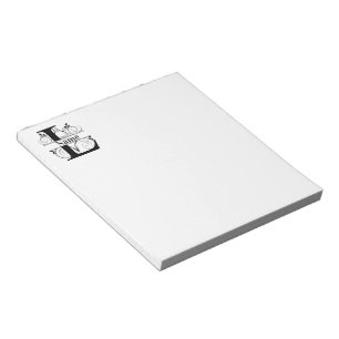 Monogram L Initial Stationary Desk Notepad