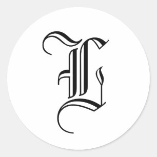Monogram L Invitation Seal Old English Style