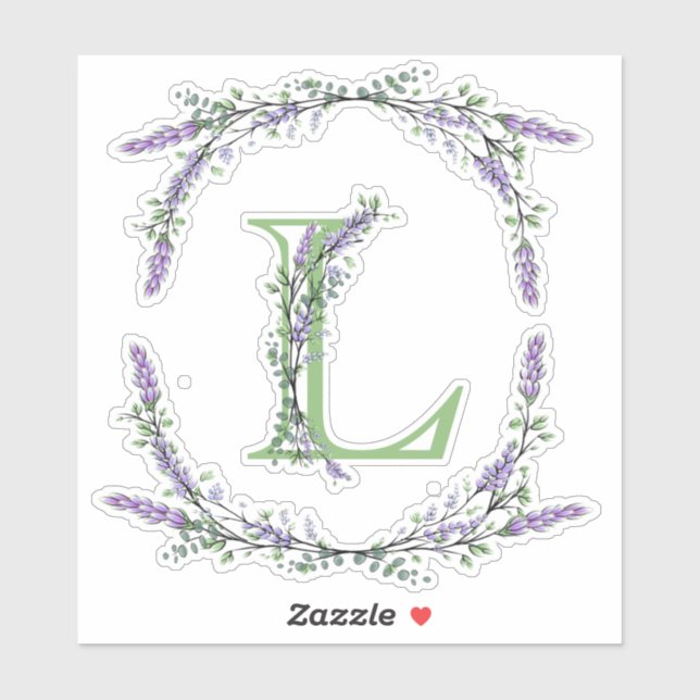 Monogram L Lavender Eucalyptus (Sheet)