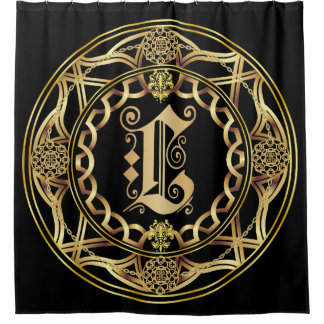 Monogram L Shower Curt Customise Change Back Curtain